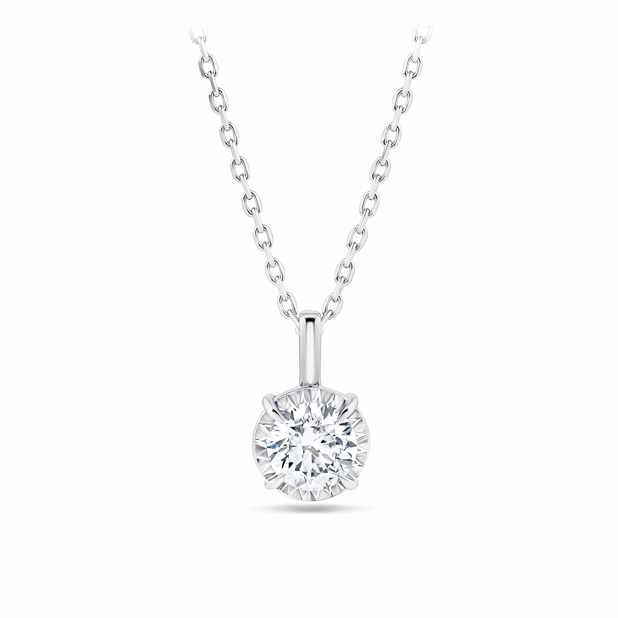Essence 0.50ct TW Diamond Solitaire Pendant in 9ct White Gold