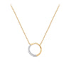 Diamond Circle Drop Pendant in 9ct Yellow Gold