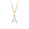 Initial Diamond Pendant in 9ct Yellow Gold