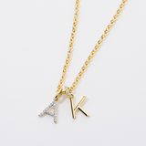 Initial Diamond Pendant in 9ct Yellow Gold