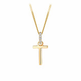 9ct Gold Diamond Bail Initial Pendant Personalised Jewellery
