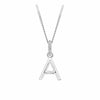 Initial Diamond Bail Pendant in Sterling Silver