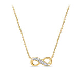 Diamond Infinity Pendant in 9ct Yellow Gold