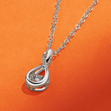 Dancing Diamond Necklace in Sterling Silver