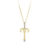 0.03TDW Round Diamond Zodiac Pendant in 9ct Yellow Gold