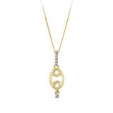 0.03TDW Round Diamond Zodiac Pendant in 9ct Yellow Gold