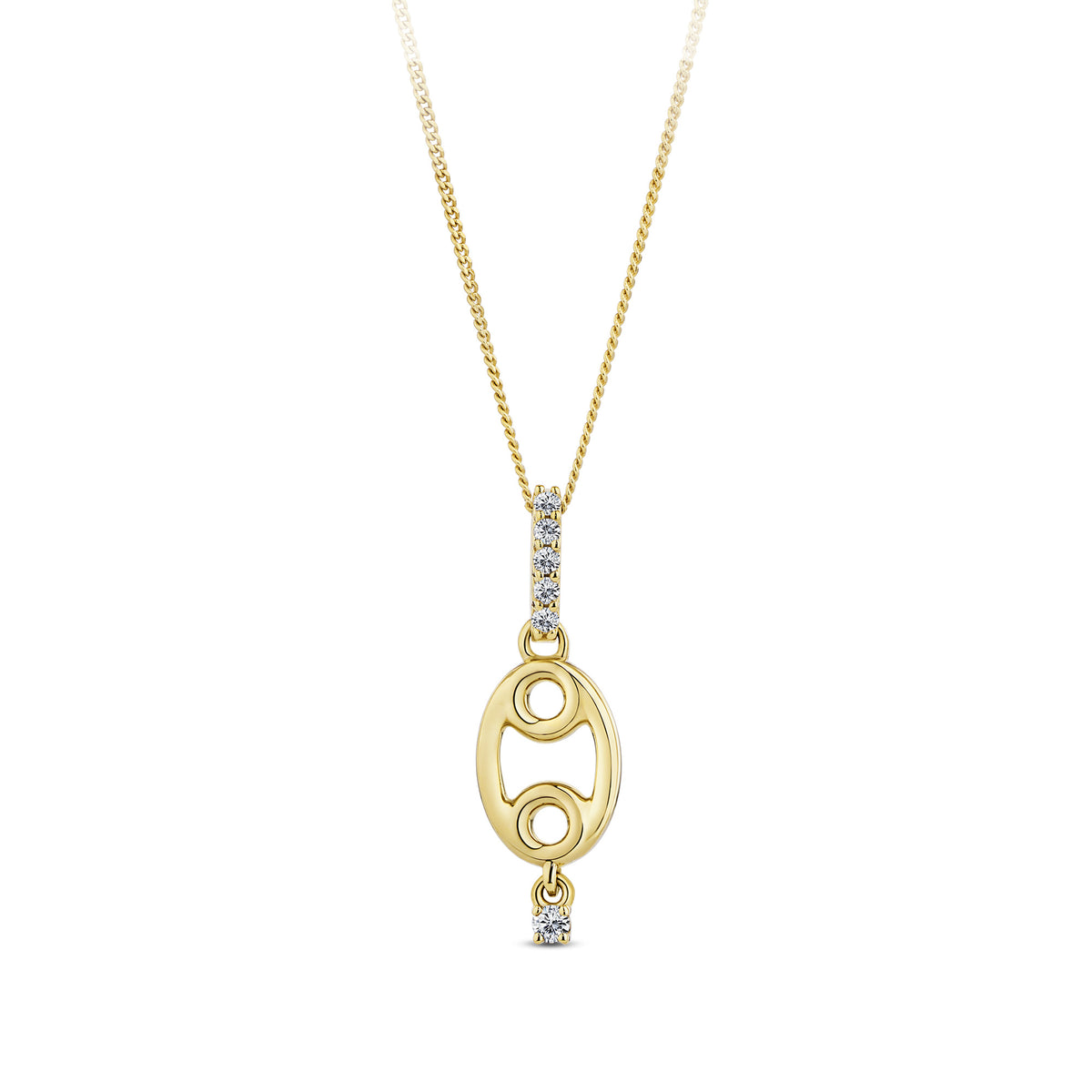 0.03TDW Round Diamond Zodiac Pendant in 9ct Yellow Gold
