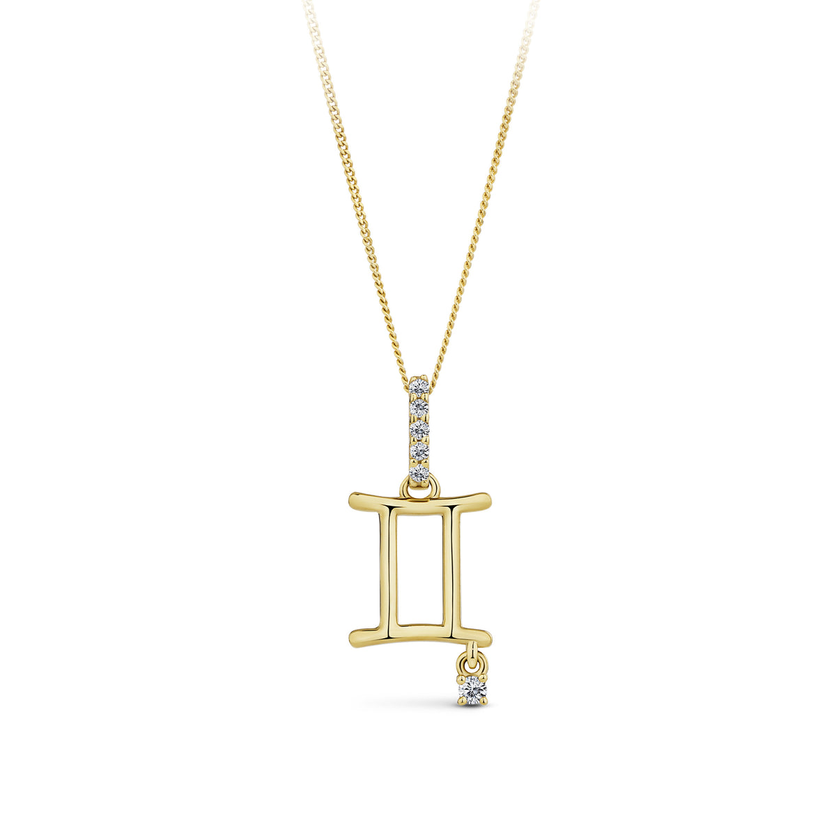0.03TDW Round Diamond Zodiac Pendant in 9ct Yellow Gold