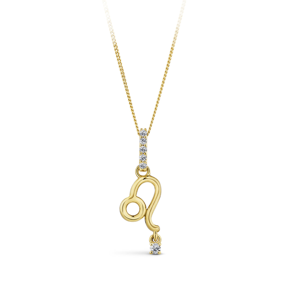 0.03TDW Round Diamond Zodiac Pendant in 9ct Yellow Gold