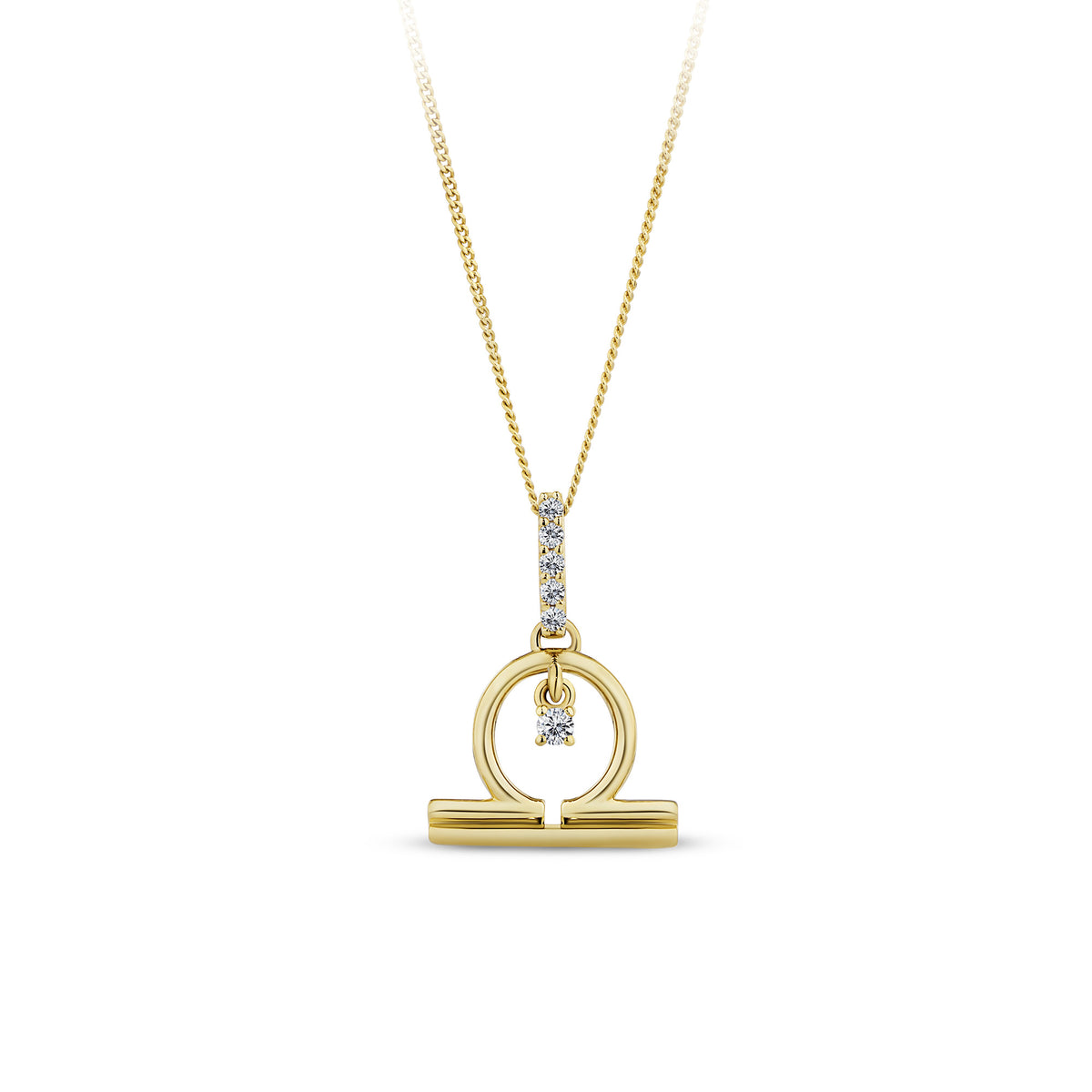0.03TDW Round Diamond Zodiac Pendant in 9ct Yellow Gold