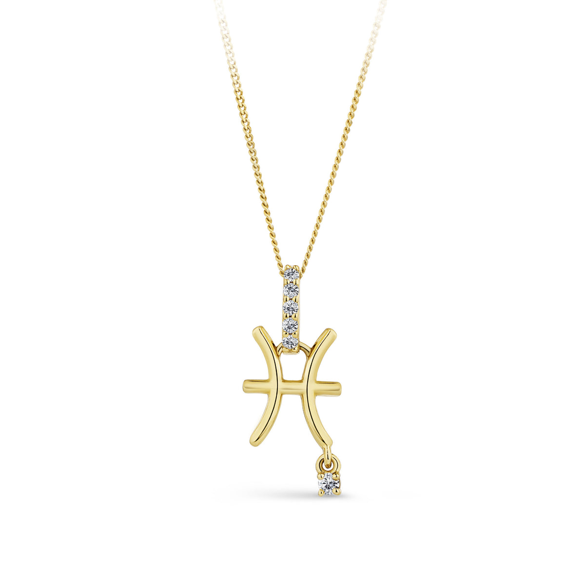 0.03TDW Round Diamond Zodiac Pendant in 9ct Yellow Gold
