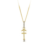 0.03TDW Round Diamond Zodiac Pendant in 9ct Yellow Gold