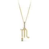 0.03TDW Round Diamond Zodiac Pendant in 9ct Yellow Gold
