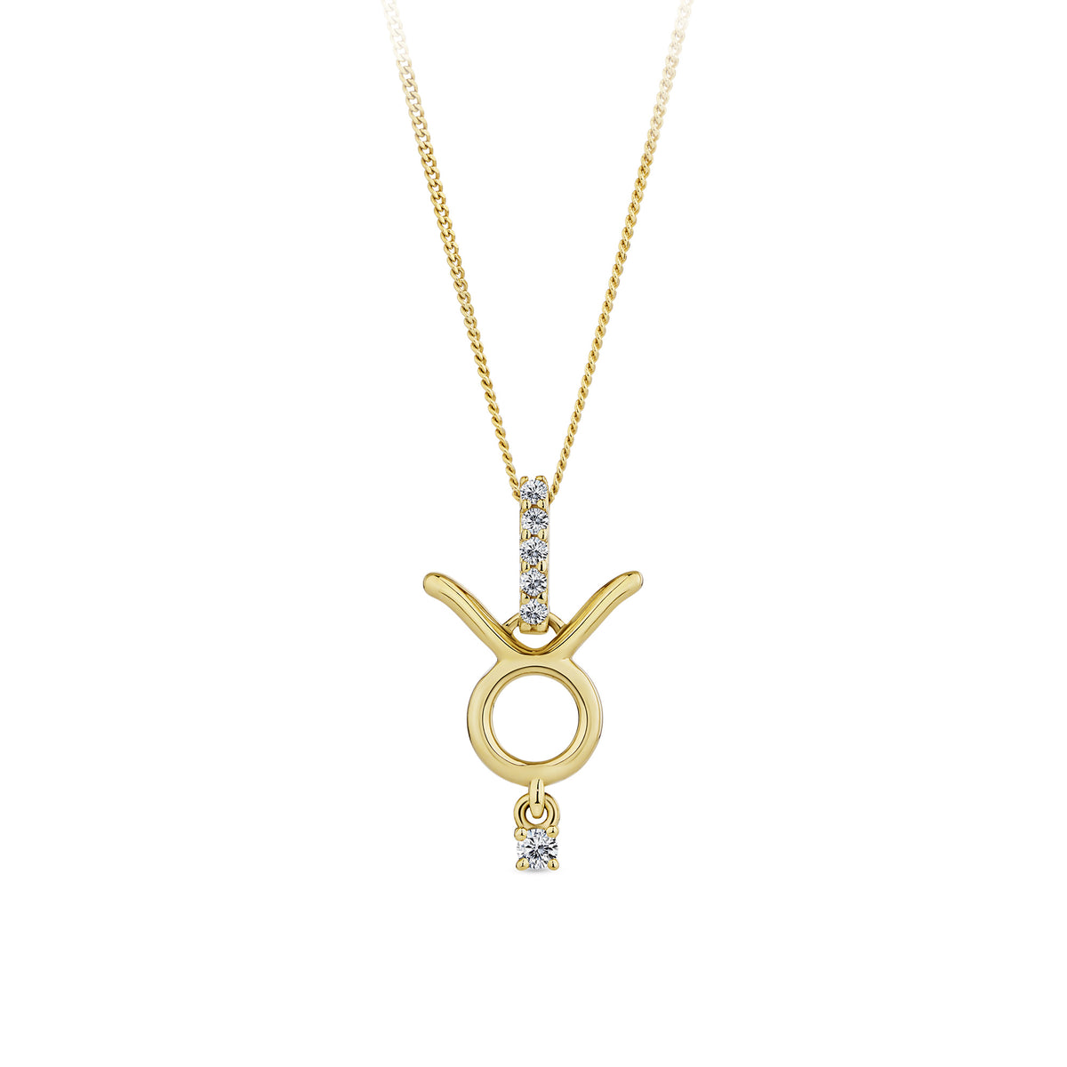 0.03TDW Round Diamond Zodiac Pendant in 9ct Yellow Gold