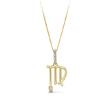 0.03TDW Round Diamond Zodiac Pendant in 9ct Yellow Gold