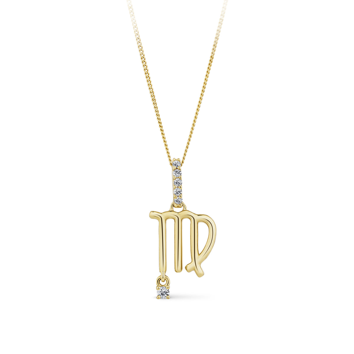 0.03TDW Round Diamond Zodiac Pendant in 9ct Yellow Gold