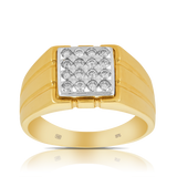 Diamond Wedding Band in 9ct Yellow & White Gold