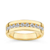 Diamond Channel Set Ring in 9ct Yellow Gold