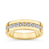 Diamond Channel Set Ring in 9ct Yellow Gold