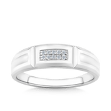 Men's Diamond Ring in Sterling Silver