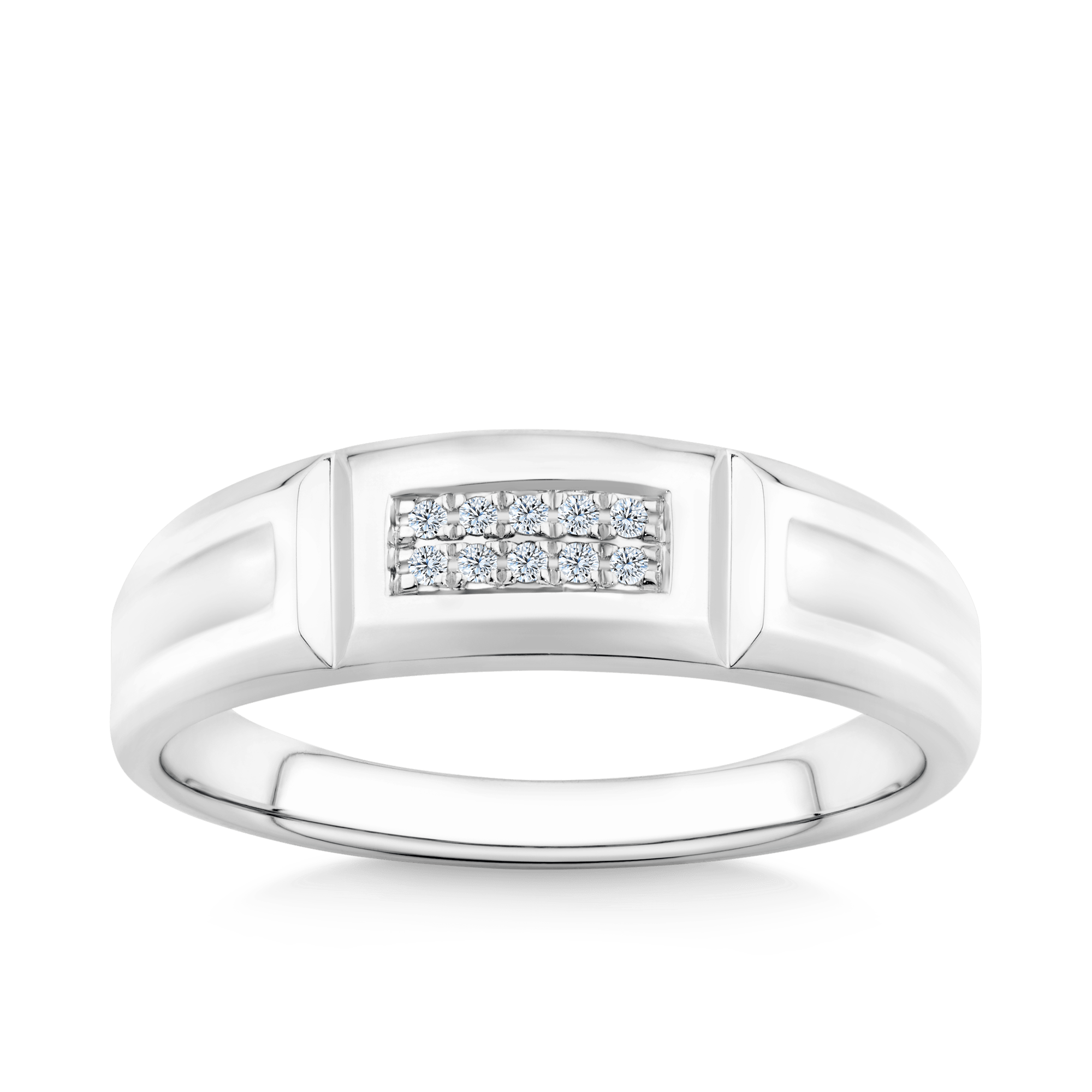 Men's Diamond Ring in Sterling Silver