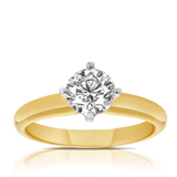 1ct TW Diamond Solitaire Engagement Ring in 18ct Yellow Gold