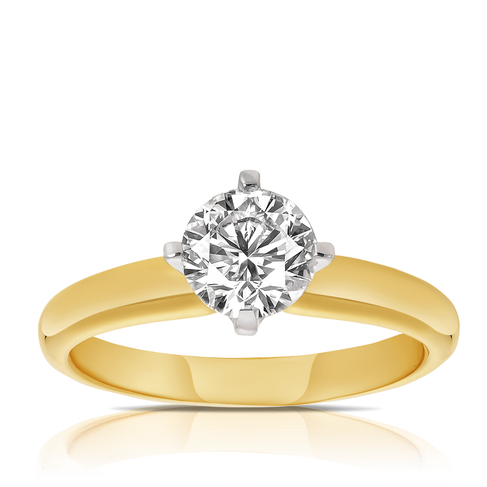 1.00ct TW Diamond Solitaire Engagement Ring in 18ct Yellow Gold
