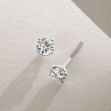1.00ct TW Diamond Solitaire Earrings in 18ct White Gold