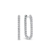 0.34ct TW Diamond Paperclip Huggie Earrings in 9ct White Gold