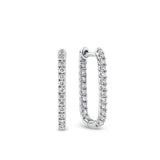 0.34ct TW Diamond Paperclip Huggie Earrings in 9ct White Gold