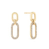 0.25ct TDW Diamond Paperclip Earrings in 9ct Yellow Gold