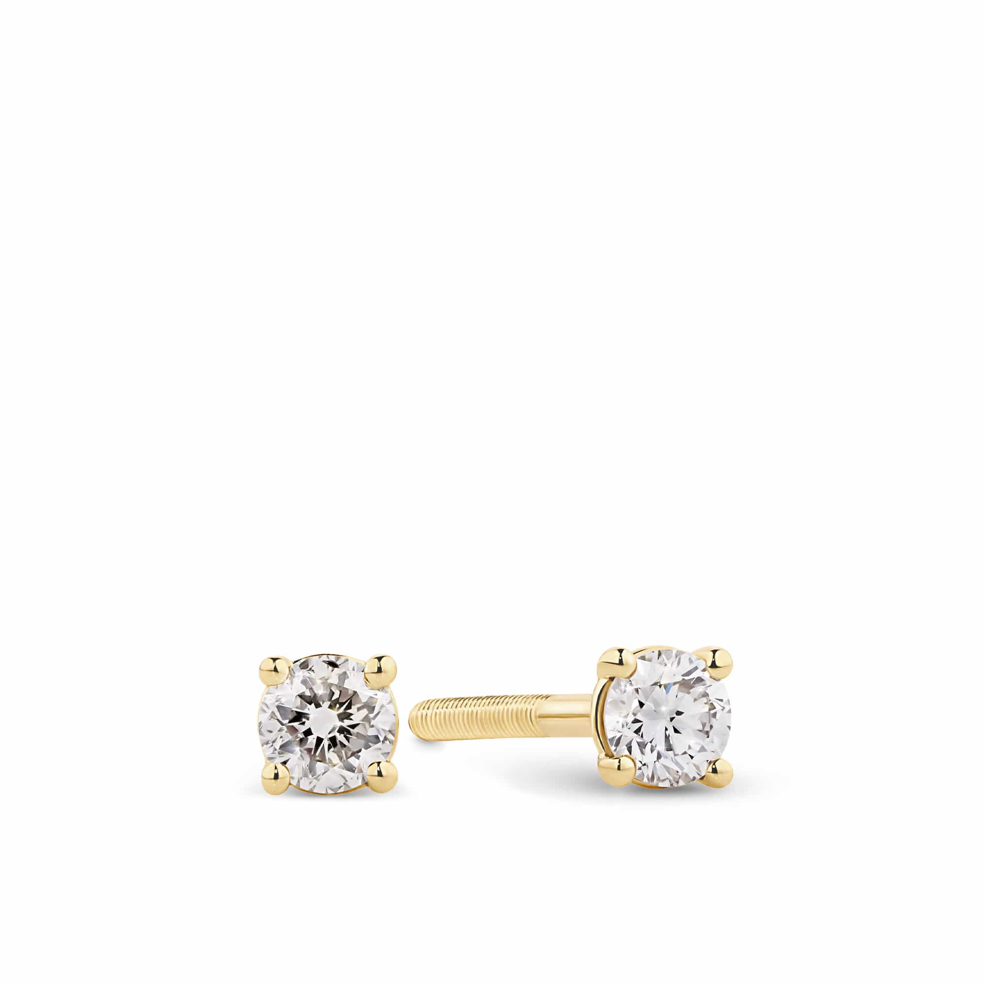 Radiance 0.25ct TW Diamond Solitaire Earrings in 9ct Yellow Gold