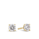 Radiance 1.00ct TW Diamond Solitaire Earrings in 9ct Yellow Gold