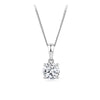 1.00ct TDW Solitaire Diamond Pendant in 9ct White Gold