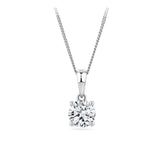 1.00ct TDW Solitaire Diamond Pendant in 9ct White Gold