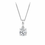 1.00ct TDW Solitaire Diamond Pendant in 9ct White Gold