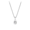 0.10ct TW Diamond Solitaire Pendant with Chain in 9ct White Gold