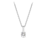 0.10ct TW Diamond Solitaire Pendant with Chain in 9ct White Gold