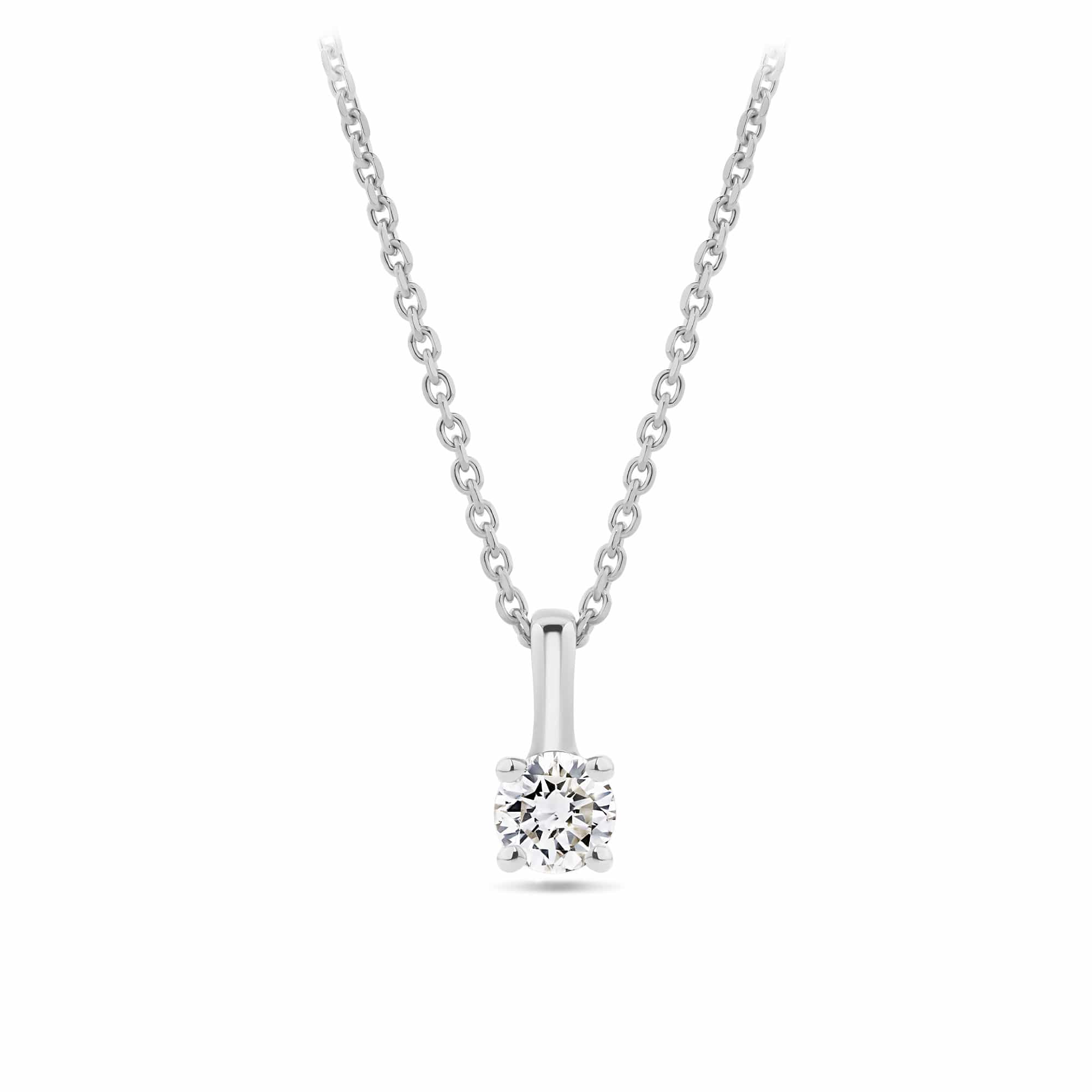 Radiance 0.10ct TW Diamond Solitaire Pendant in 9ct White Gold