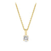 0.10ct TW Diamond Solitaire Pendant with Chain in 9ct Yellow Gold