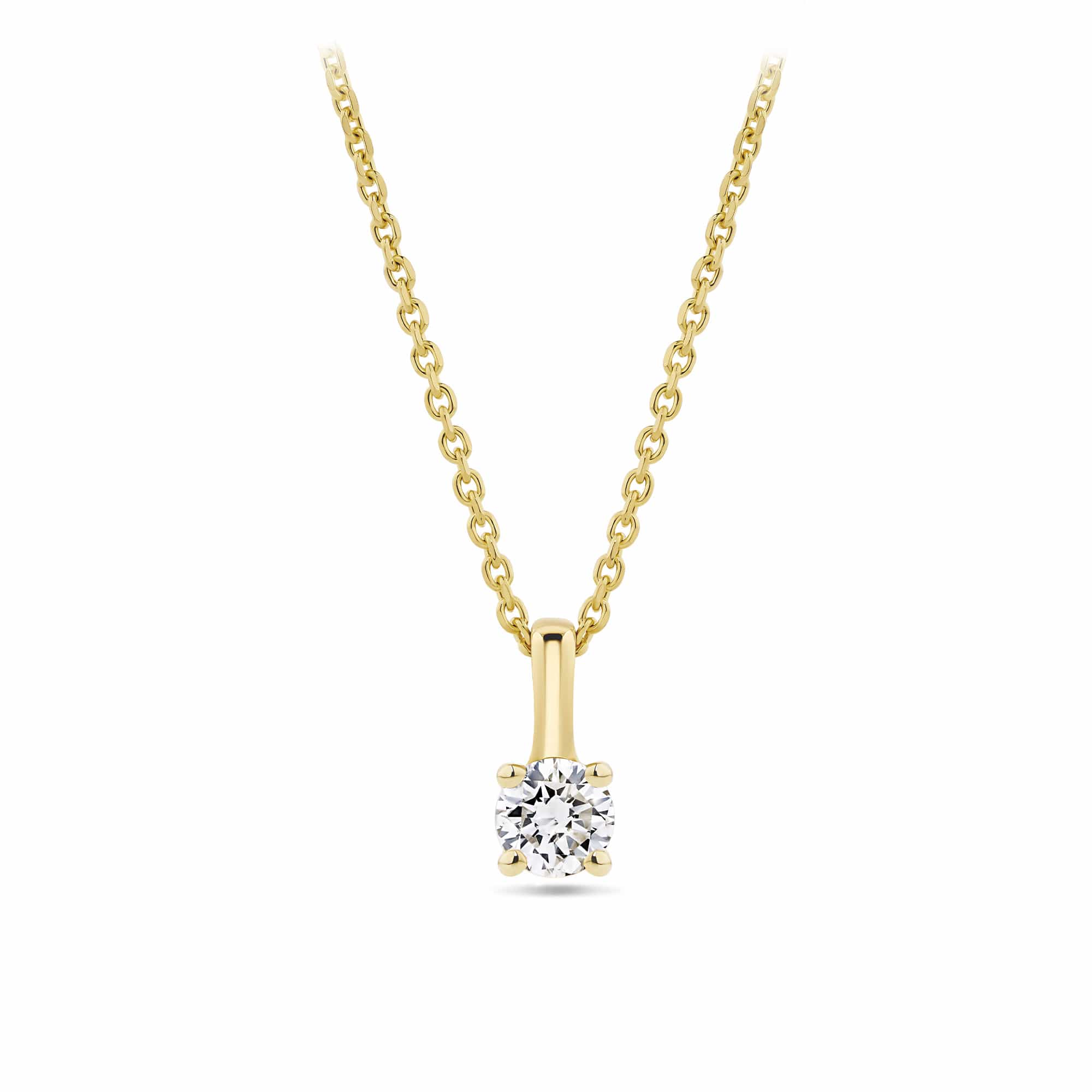 Radiance 0.10ct TW Diamond Solitaire Pendant in 9ct Yellow Gold