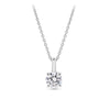 0.25ct TW Diamond Solitaire Pendant with Chain in 9ct White Gold