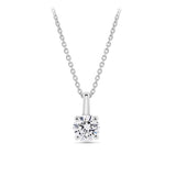 0.25ct TW Diamond Solitaire Pendant with Chain in 9ct White Gold