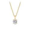 0.25ct TW Diamond Solitaire Pendant with Chain in 9ct Yellow Gold