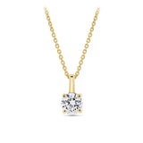 0.25ct TW Diamond Solitaire Pendant with Chain in 9ct Yellow Gold