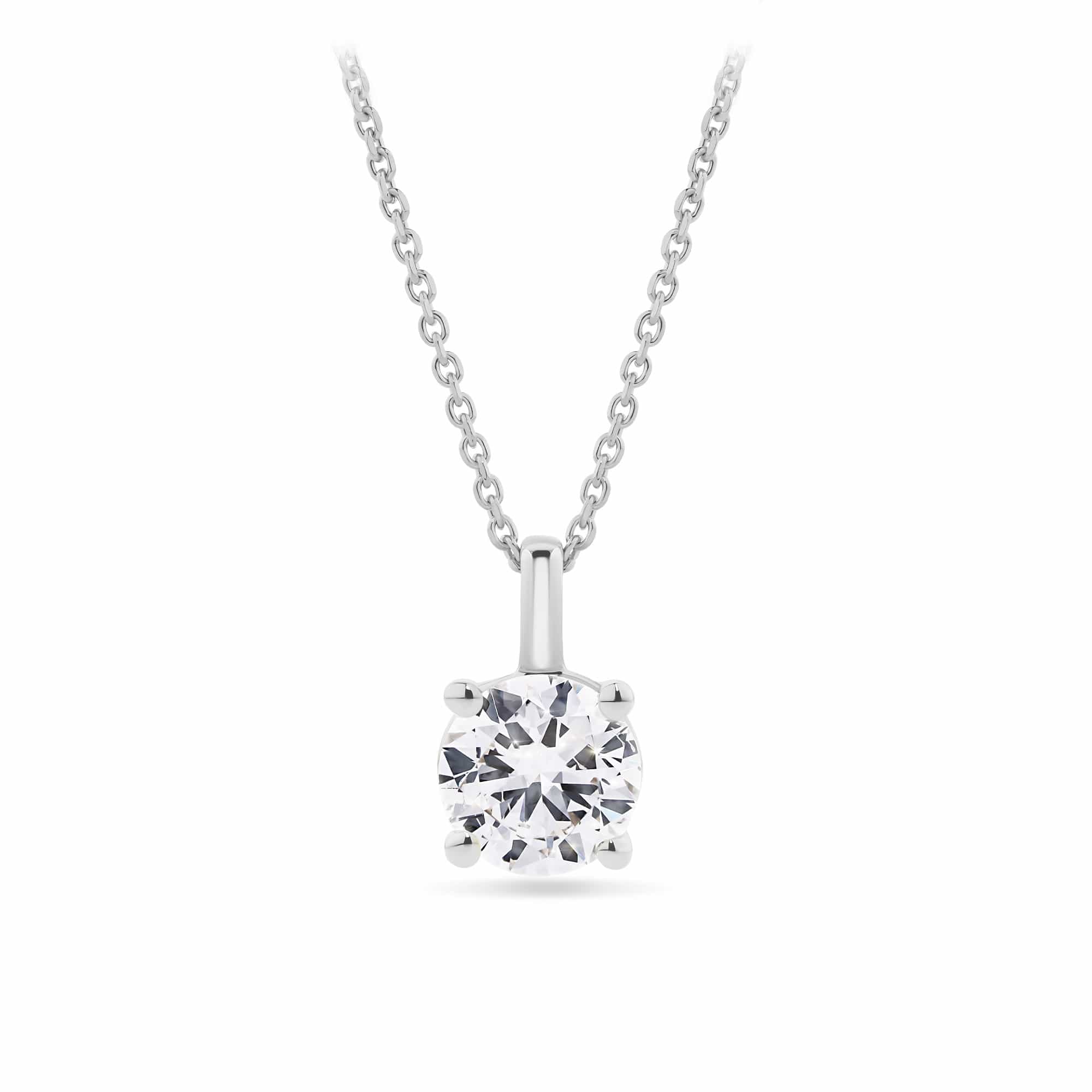 Radiance 0.50ct TW Diamond Solitaire Pendant in 9ct White Gold