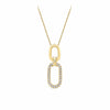 0.20ct TDW Diamond Paperclip Pendant with Chain in 9ct Yellow Gold