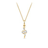 Diamond Snake Pendant in 9ct Yellow Gold