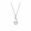 Dancing Diamond Necklace in Sterling Silver