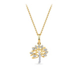 Diamond Tree of Life Pendant in 9ct Yellow Gold